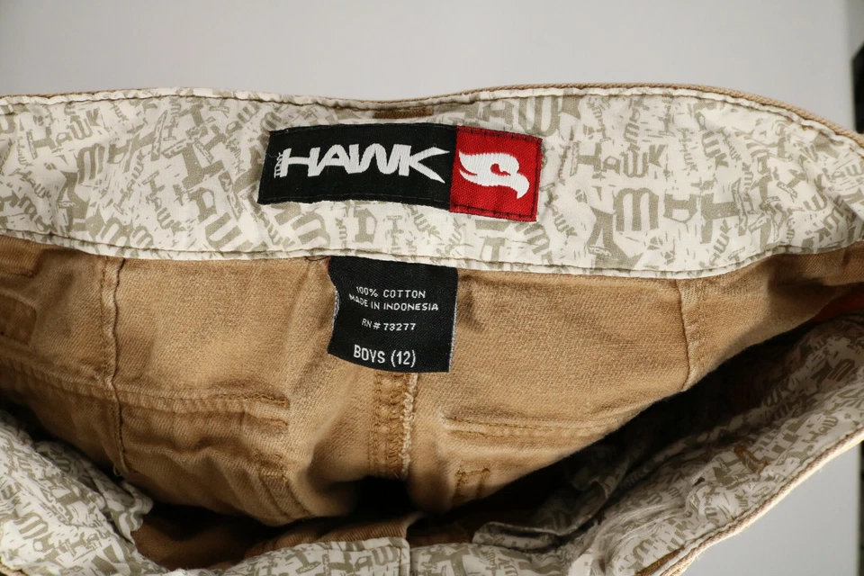 Pantalones cortos cargo Tony Hawk beige para niños talla 12 usados en excelente estado Foto 3 de 4