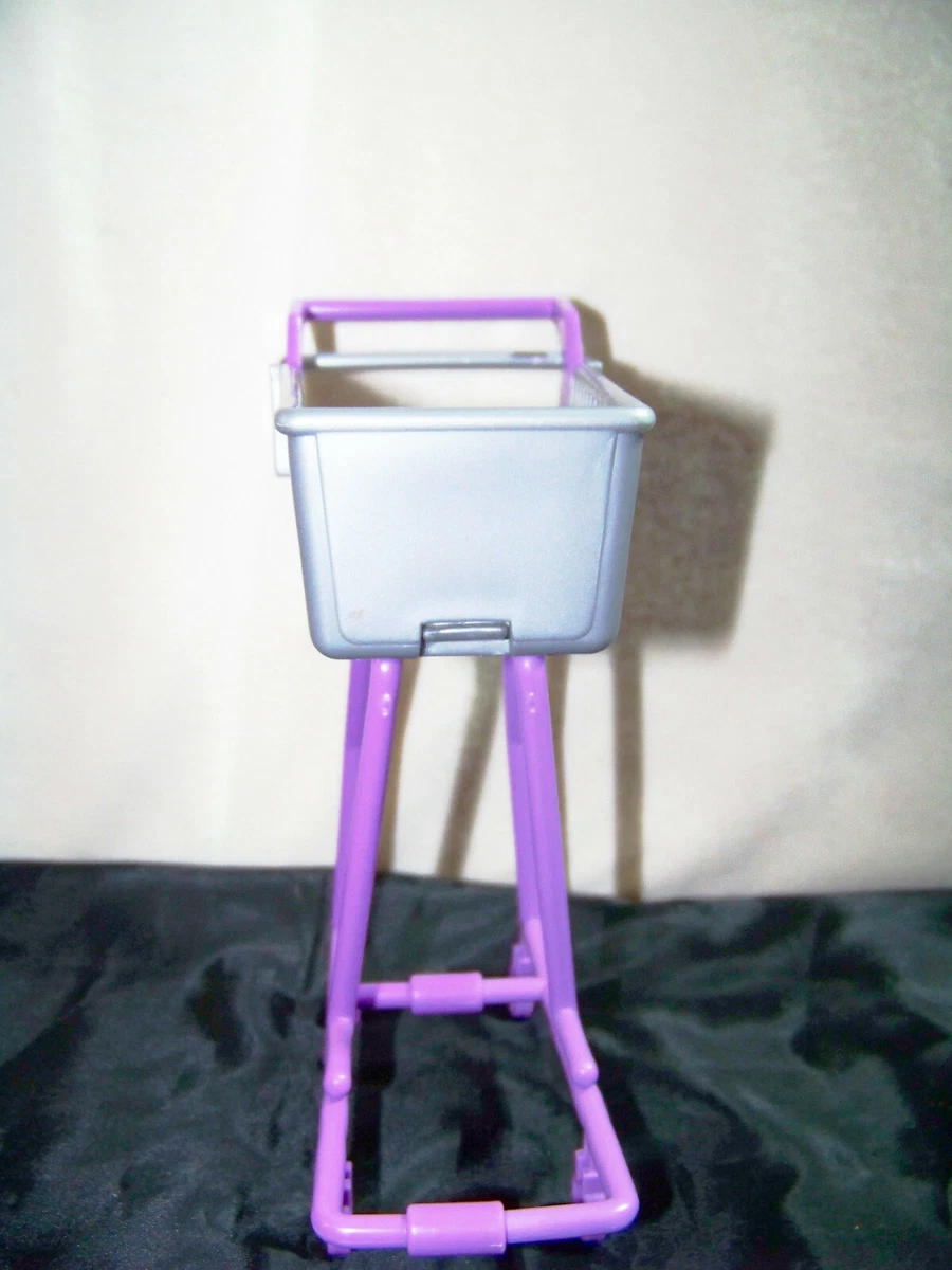Barbie Talk Shop Supermarket Grocery Store Shopping Cart Purple