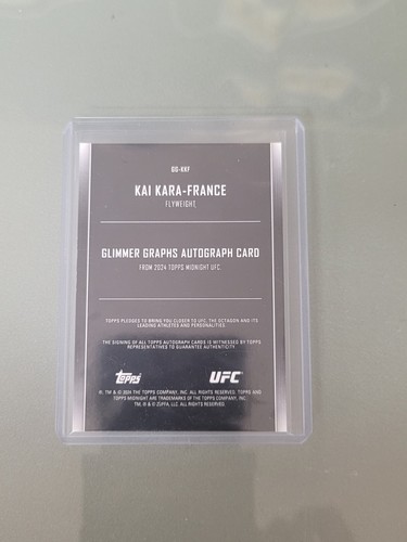 2024 Topps Midnight UFC Glimmer Graphs Twilight Auto #KKF Kai Kara-France - Picture 2 of 2