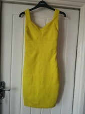 Yellow Body Con Dress Size 8