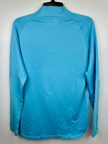 Nike Dri FIT Strike 1/4 Zip Calcio Drill Top Blu Uomo Taglia Media - Foto 6 di 9