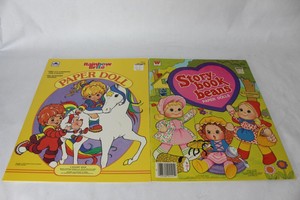 Vtg-Golden-Rainbow-Brite-1984-amp-Whitman-Story-Book-Beans-1980-Paper-Doll-Books
