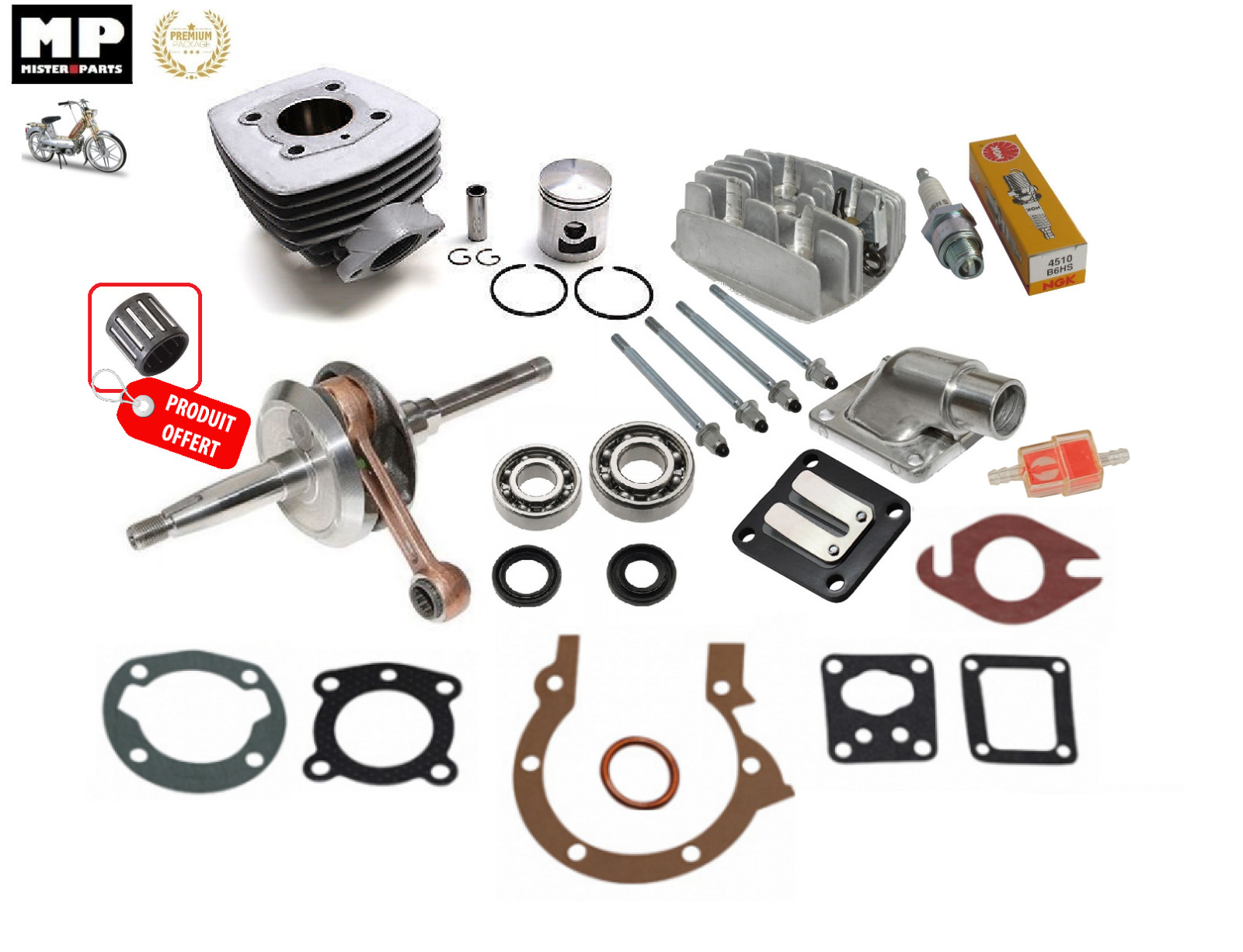 Kit moteur Peugeot 103 électronique petit cône pour cyclo MVL SP