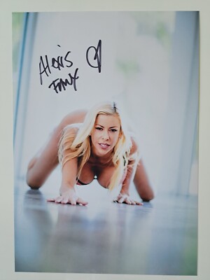 Alexis Fawx Sexy Adult AVN Model signed 20x30cm Foto Autogramm Autograph  IP9