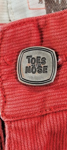 Toes On The Nose Red Rust Corduroy Shorts Mens Size 34 Flat Front - Picture 5 of 13