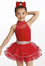 Weissman Showtime 12163 Dancing In The Moonlight Red Dance Costume Tap Jazz XS