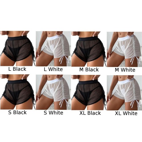 Damen Strand Hose Wickel Bikini Netz Kordelzug Badeshorts Größe S bis XL - Bild 11 von 24