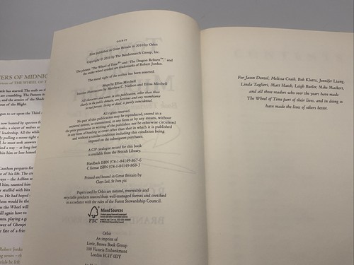 Jordan/Sanderson - Towers Of Midnight: Book 13 of the Wheel of Time Signed Copy - Foto 19 di 19