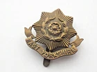WW1 Era East Yorkshire Regiment All Brass Economy Cap Badge