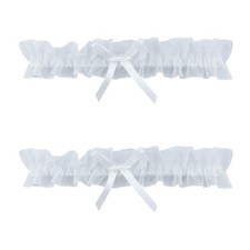Bridal Wedding Garter Set Lace Thigh Bowknot Leg Belt Women Accessory 2 PCS