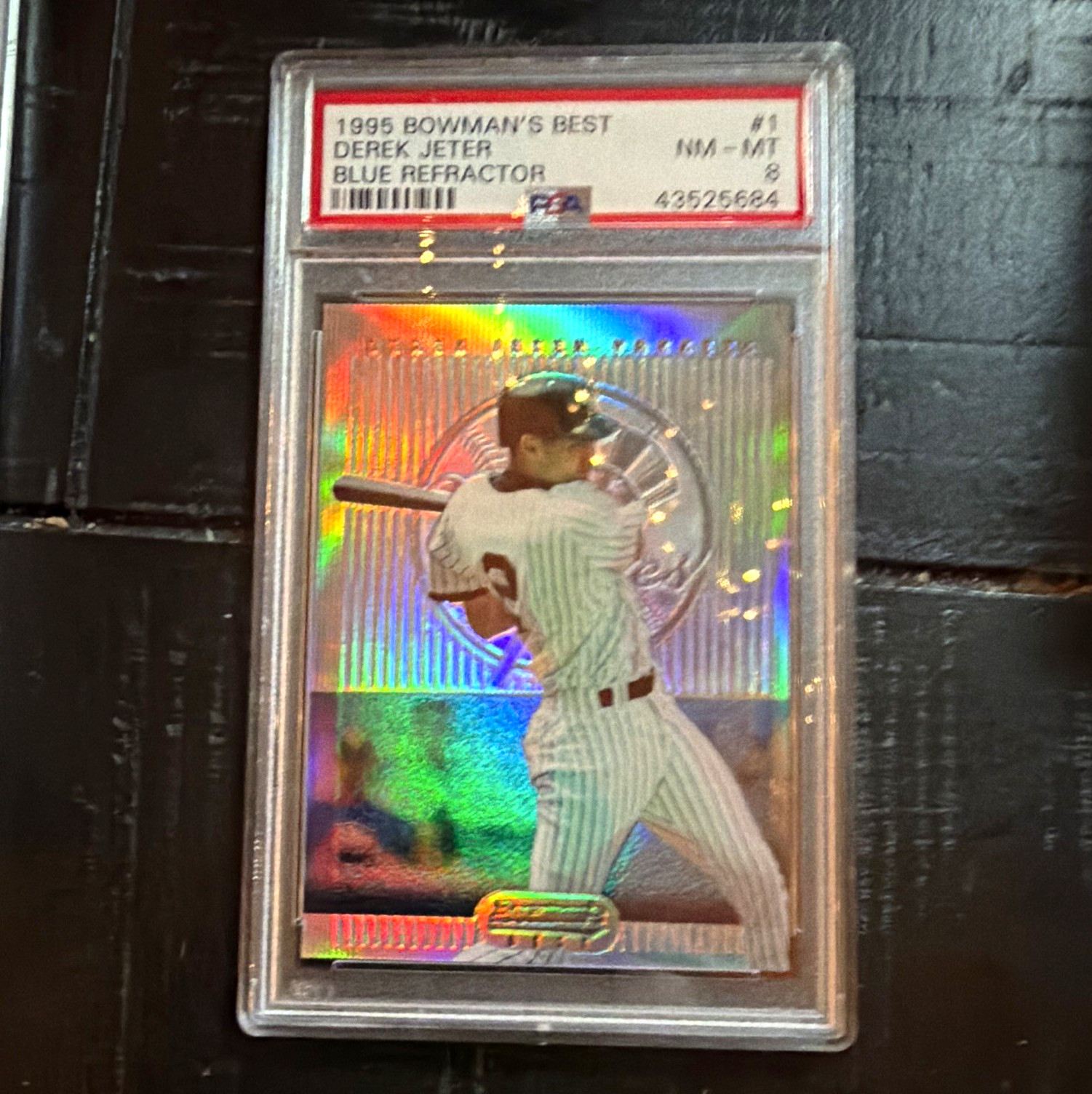 1996 Bowman's Best Derek Jeter #1 Blue Refractor PSA 8 New York Yankees