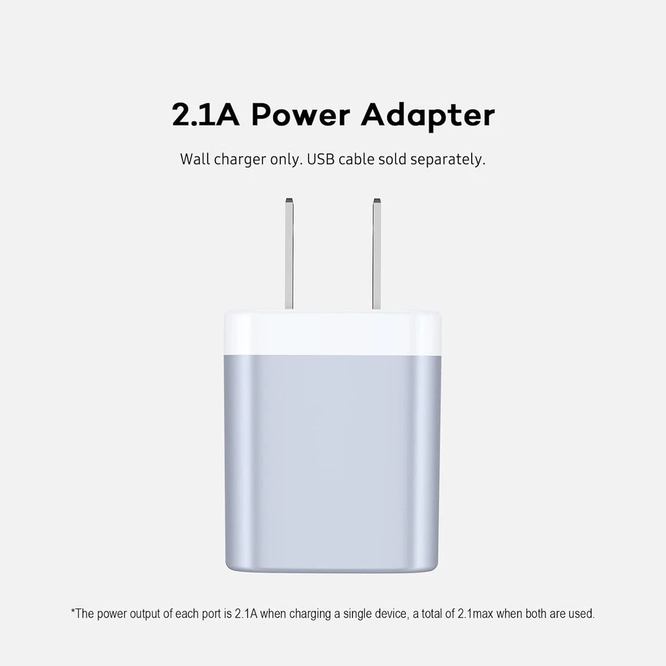AILKIN 2.1A Multiport Fast Charge Power Brick Cube for iPad, iPhone, Silver  - Image 2 of 4
