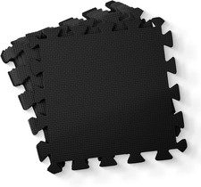 Set Of 9 Soft Foam Baby Play Mat (29x29cm) Thick & Soft Interlocking Floor Black