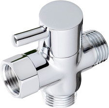Solid Brass 3-Way G1/2 Shower Diverter Chrome Plating
