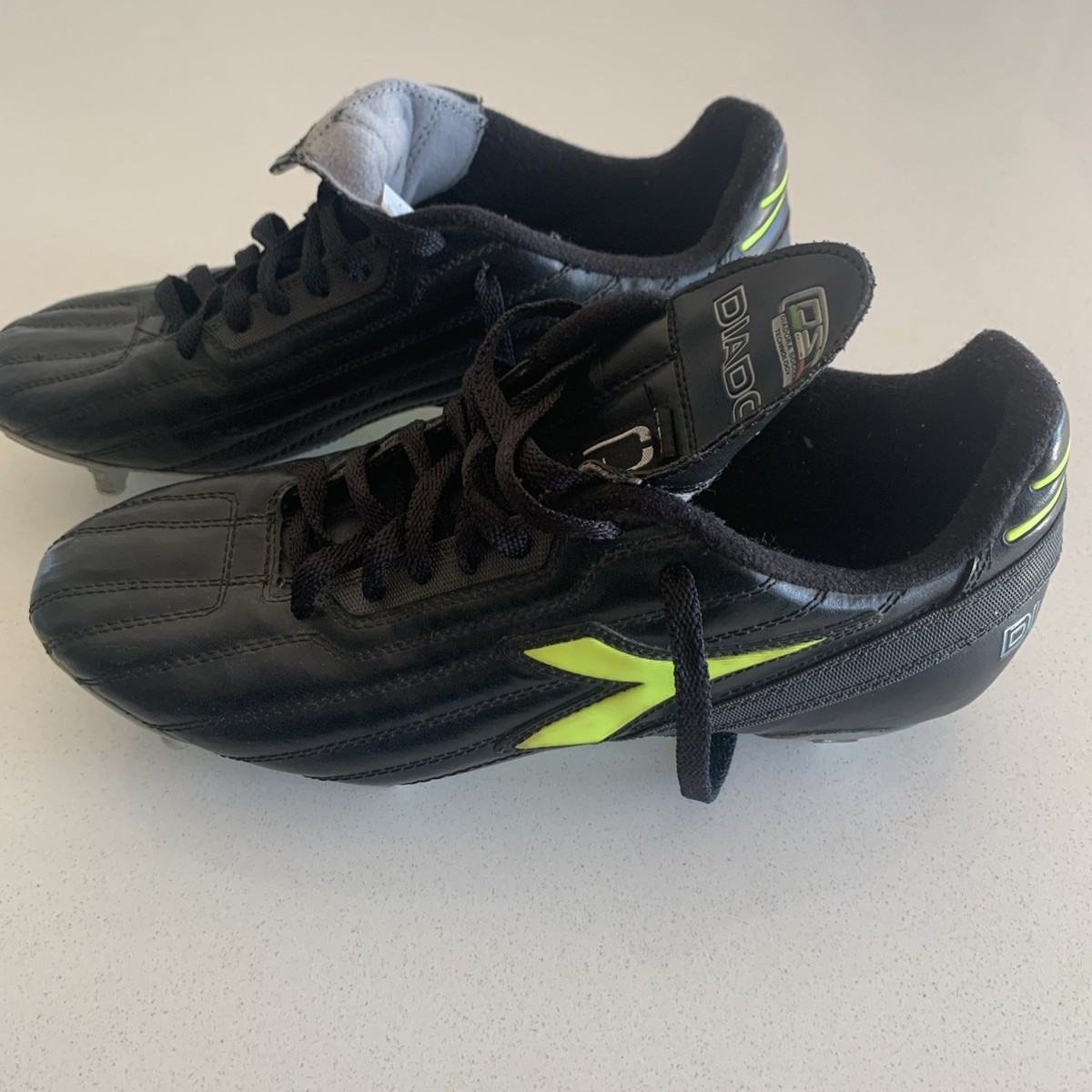 Vintage DIADORA Zona Kangaroo Leather Studs Football Boots Size EU42