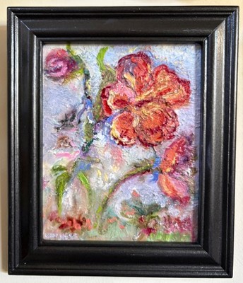 Petals in the Wind, Original Oil Painting, Frame, by Van Ness