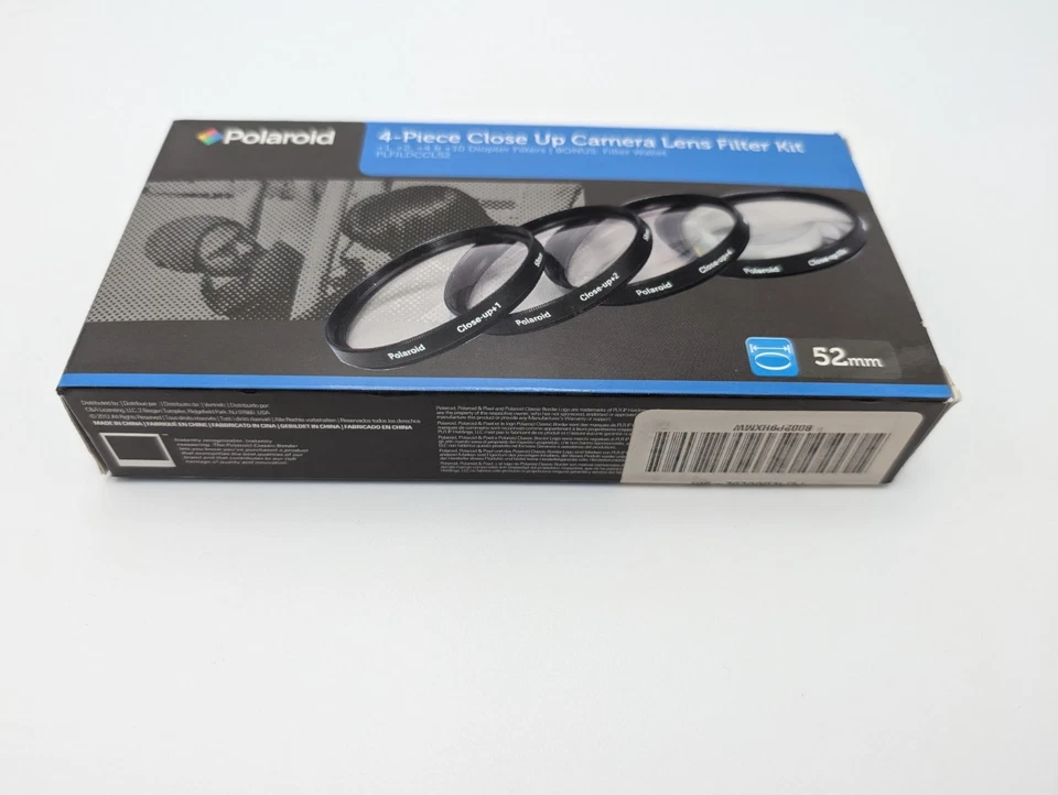 Polaroid 52mm 4-Piece Close Up Camera Lens Kit Diopter Filters +1 +2 +4 +10 NEW - Image 2 of 4