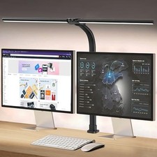 Led Desk Lamp for Home Office,24W Bright Eye-Caring Desk Light with Black-Clamp