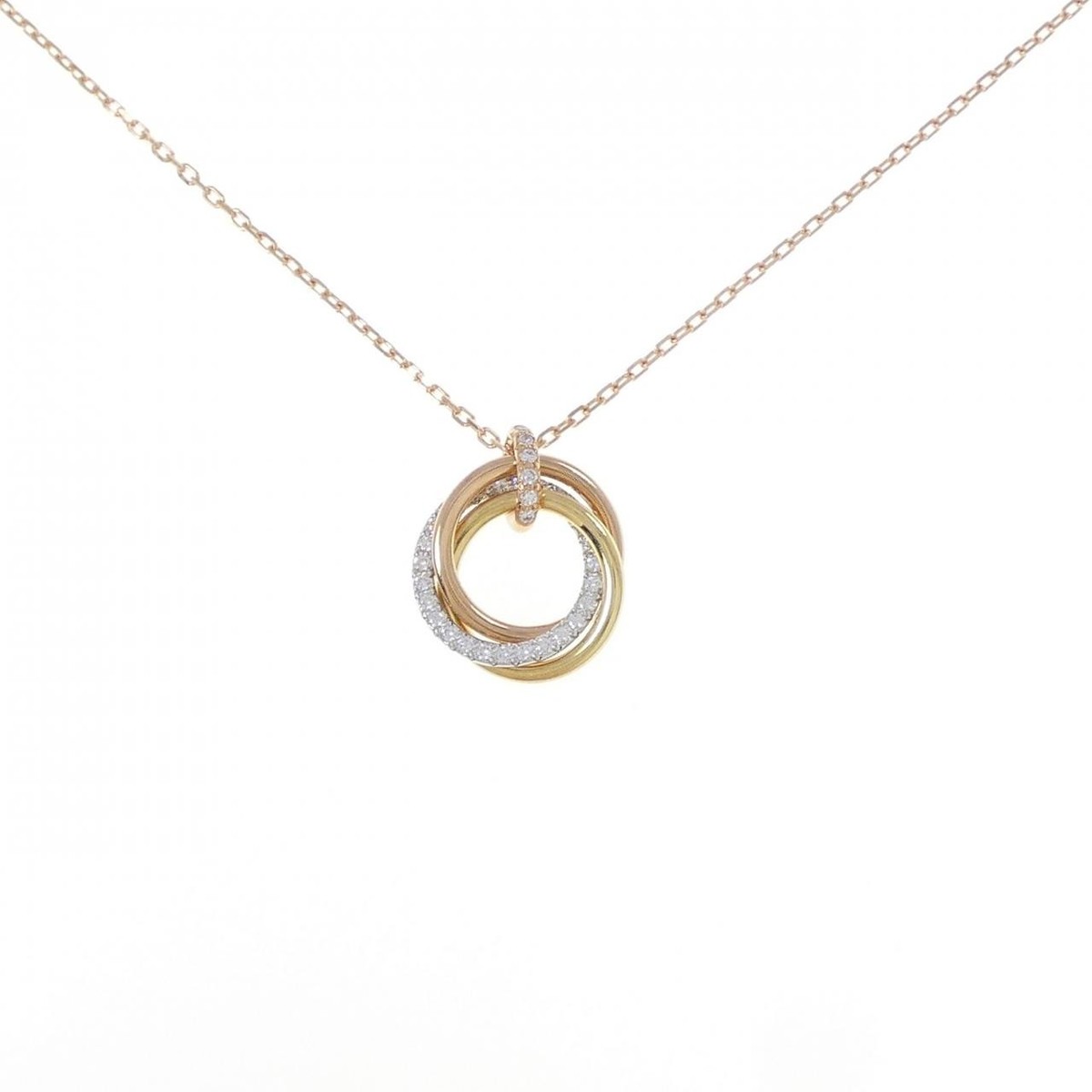 Cartier Trinity Necklace with Pendant 18k Multi-Tone Gold