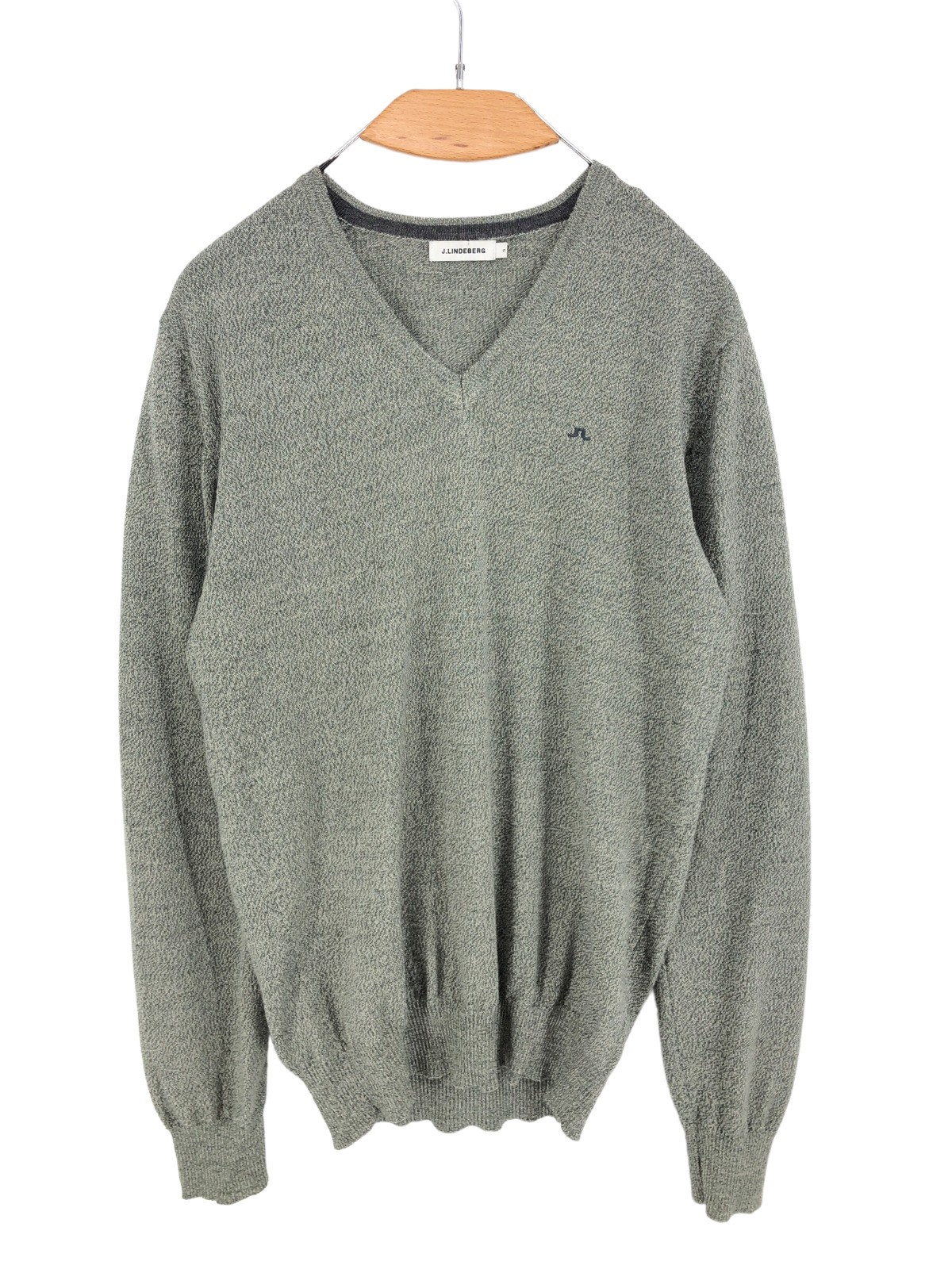 J.LINDEBERG Men V-Neck 100% Merino Wool Jumper Pullover Sweater Size S