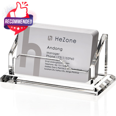 Transparent Acrylic Business Card Holder - Horizontal Layout