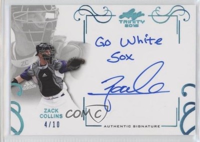 2016 Leaf Trinity Signatures Blue Spectrum 4/10 Zack Collins #A-ZC1 Auto 1h5