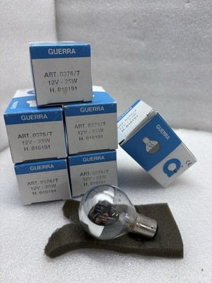 6x GUERRA Lampada 24V 50W ART. 0970/V2 24V 50W attacco BA20D New Neu  