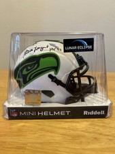 Steve Largent Seattle Seahawks Autographed Mini Helmet-HOF Inscription