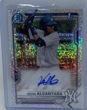 KEVIN ALCANTARA 2021 1ST BOWMAN CHROME PROSPECTS SPECKLE REFRACTOR AUTO #D /299