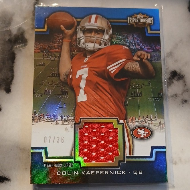 Topps 2011 Triple Threads Unity Relic Colin Kaepernick Rookie 49ers  07/36
