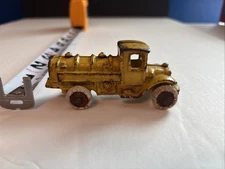 Vintage A C Williams Cast Iron Gas Oil Tanker Truck Blue with Metal Wheels 1930s