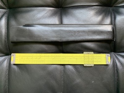 Vintage Pickett Slide Rule Model N902-ES Simplex Trig w/Black Leather Sleeve