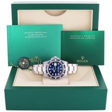 MINT Rolex Submariner Date 116610 Diamond Sapphire Steel Blue Ceramic Watch 8