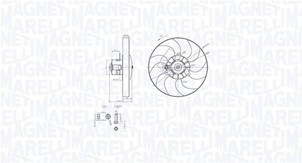 Magneti Marelli LüFter MotorküHlung 069422868010 12V 108W 305Mm FüR Peugeot 306-image