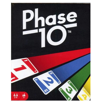 Mattel Games Phase 10 Card Game Board Game Family Game 2-6 Players