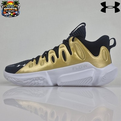 UNDER ARMOUR Flow Breakthru 4 Basktball Shoe Women's Sz 11 Gold/Blck 3026641-001