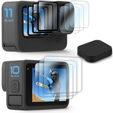 FiTSTILL 10PCS Screen Protector for Go Pro For Hero 12/11/10/ 9 Black