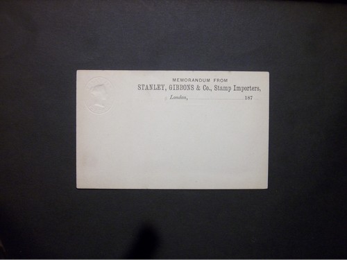 Briefmarkenhändler Schreibwaren STO QV 1/2d rosa Stanley Gibbons & Co Postkarte H&B CS1c