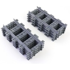 LEGO TRAIN TRENO EISENBAHN CITY BINARI RAILS DRITTI (20X) CURVI (60X) RC