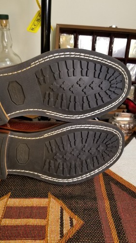 Men's Vintage Style Brown Handcrafted Leather Lace To Toe Roofer Monkey Boots 41 - Picture 24 of 24
