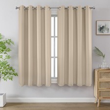Blackout Curtains 54 Inch Length 2 Panels Set, Thermal Insulated Long Curtain...