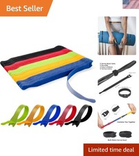110PCS Multicolored Reusable Cable Ties - 8" Hook Loop Wire Organizers
