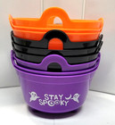 Halloween Plastic Cauldron Bowls for Candy or Decorations (set of 9)