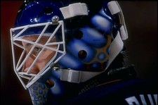 Goaltender Wade Flaherty New York Islanders looks on at the game v- Old Photo