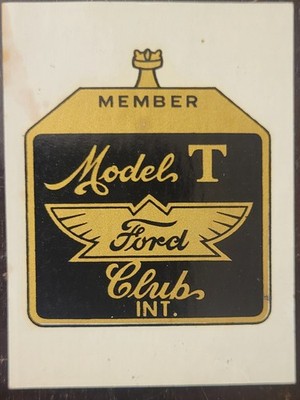 VTG Model T Ford Club International Sticker Member Decal Dell Print Chicago IL