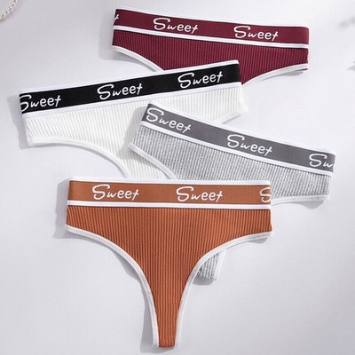6 Packs Lot Women's Cotton Panties Thongs G string Bikini Briefs Sexy Lingeries