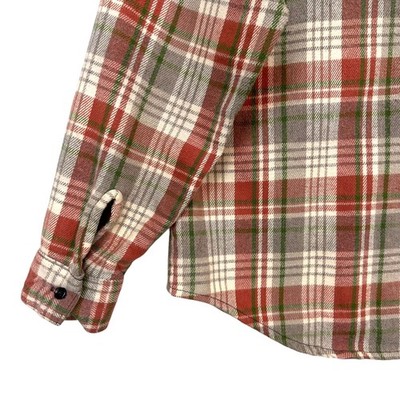 Five Brother USA Flannel Shirt M 15-15.5 70s 80s Plaid Workwear