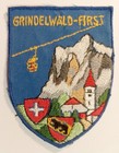 Écusson GRINDELWALD-FIRST Suisse en tissu brodé - hauteur 7 cm