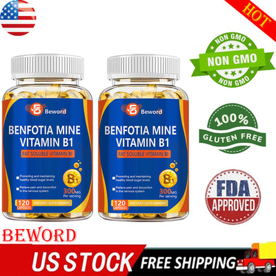 Vitamatic Benfotiamine 300 mg 240 Vegetarian Capsules - Also Called Fat Soluble
