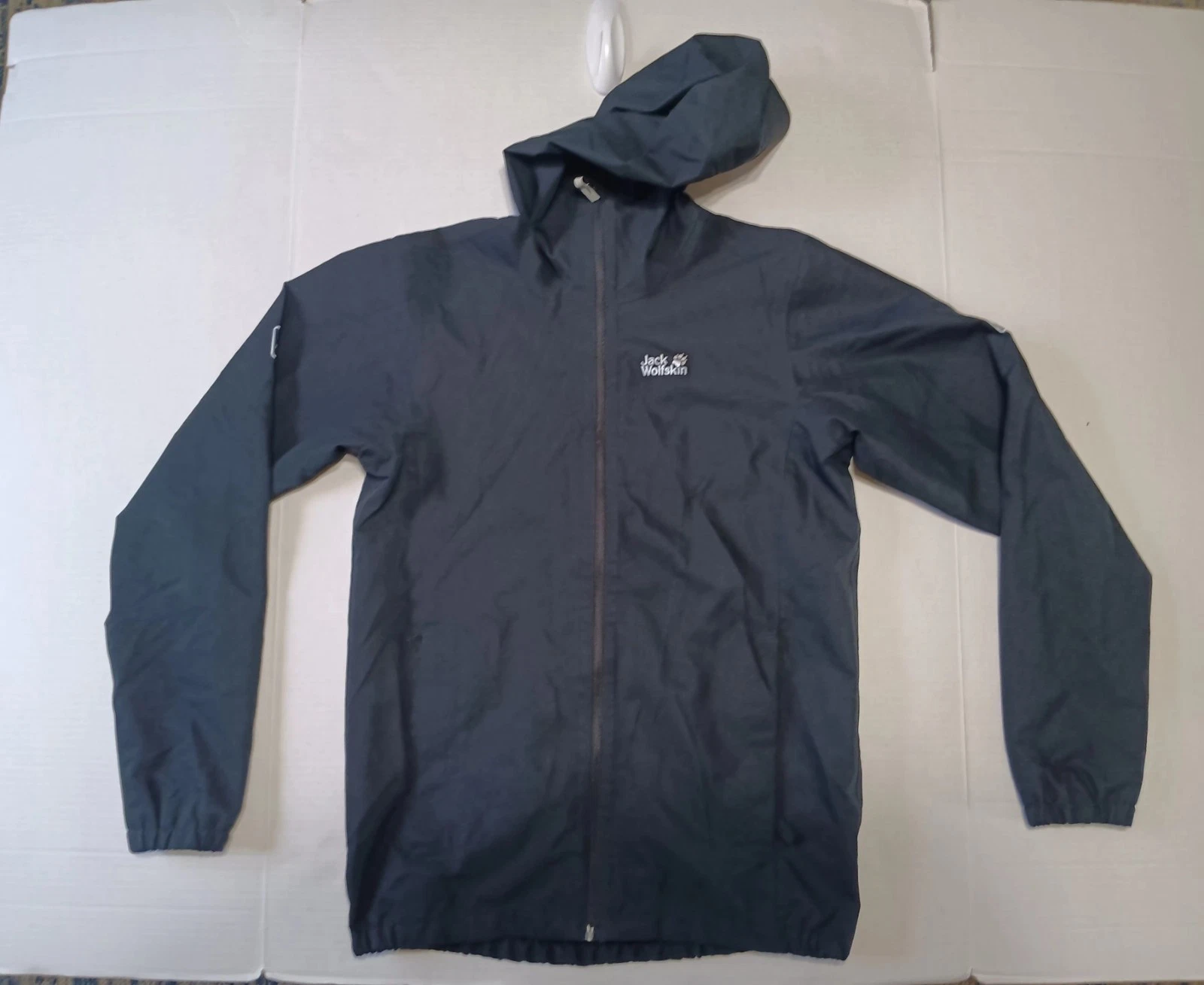 Jack Wolfskin Kids Pack And Go Waterproof Rain Jacket Shell - Navy - Size 13/14